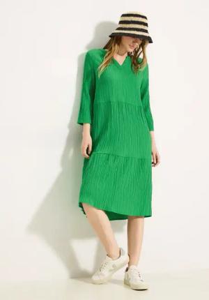 Cecil Damen Tunika Kleid mit Struktur in Grün, Gr: XS