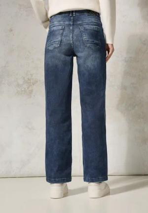 CECIL Loose-fit-Jeans mit Knopfleiste