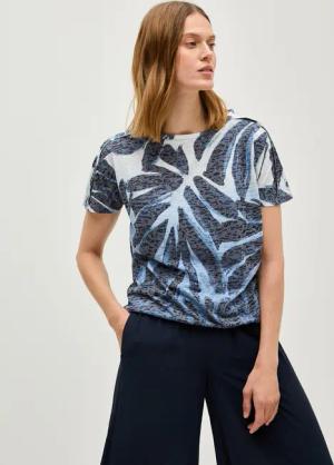Cecil Print-Shirt aus elastischem Materialmix