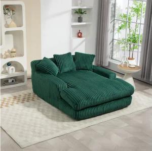 Celya Sofa Cord-Schlafsofa mit 3 Kissen,Bequemes Einzelsitz-Bodensofa,Loungesofa, für Wohnzimmer, Büro & Wohnung,grün