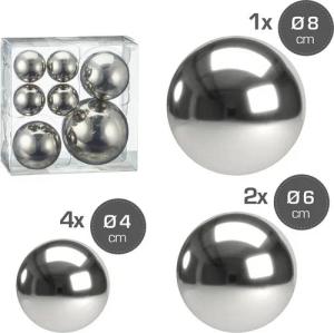 CEPEWA Dekokugel Style Deko Kugeln in 3 Größen sortiert im 7er Set