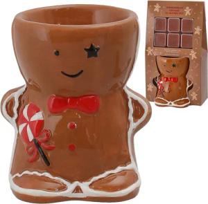 CEPEWA Duftlampe Duftlampe Lebkuchenmann 6x Caramel Cashmere 11x19x7cm Steingut Wachs