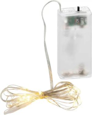 CEPEWA LED-Lichterkette, Batterie 6/18h Timer Draht 20 LED 1,9m