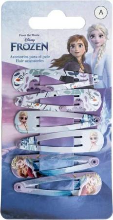 Cerda Haarspange 6x Frozen Anna und Elsa Haarspangen Haarclip Haarklammern Eiskönigin, 6-tlg.