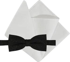 CG - CLUB OF GENTS Geschenkset Fliege und Stecktuch schwarz