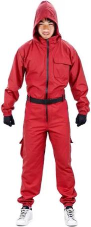 CHAKS Kostüm Korean Game Aufseher - Faschingskostüm Kinder, In Anlehung an die koreanische Serie gestalteter Kinderoverall der Auf