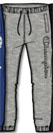 Champion Jogginghose (Baumwolle) Graphic Big Logo Print lang grau Kinder