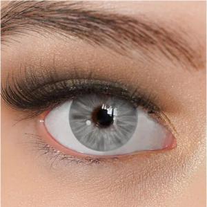 Charmiga Jahreslinsen Farbige Kontaktlinsen Hell Grau, Farblinsen ohne Stärke, Miami Gray, Beauty, Halloween