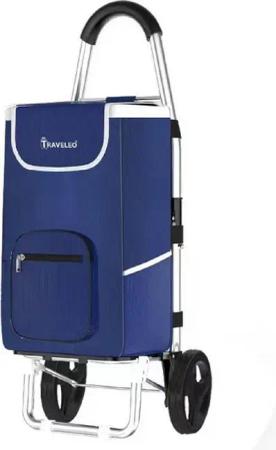 Cheffinger Einkaufstrolley 56L Einkauf Trolley - Einkaufswagen Shopping Trolley Aluminium Stabil, Klappbar