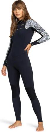 Chest-Zip-Neoprenanzug 3/2MM SWELL SERIES Weiss Frauen