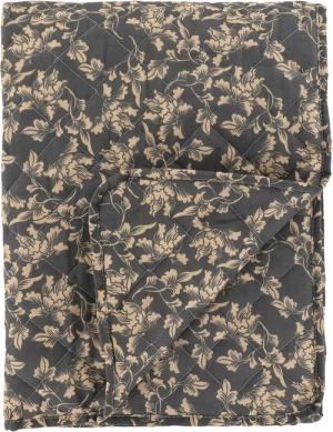 Chic Antique Tagesdecke Chic Antique - Decke Quilt Wohndecke 180x130cm Blattmuster Grau Sand