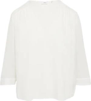 Chiffon-Bluse mit Smokdetails