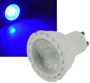 ChiliTec LED-Leuchtmittel ChiliTec LED Strahler GU10 LDS-50 blau 38°, 230V/5W