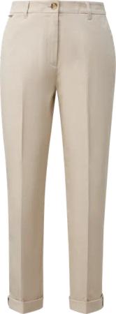 Chino aus Baumsatin mit Turn-up