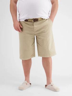 Chino-Bermuda mit Gürtel, in Großen Größen - Light Dune Beige
