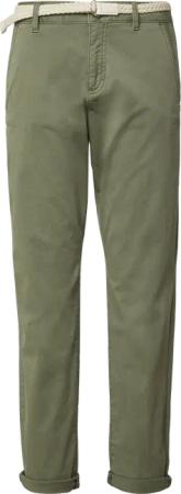 Chino mit geflochtenem Gürtel und Garment Dye