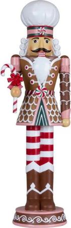 Christmas Paradise Nussknacker Deko Figur 45 cm, (stehend, 1-tlg., Weihnachtsdeko), bunt, Lebkuchenstil