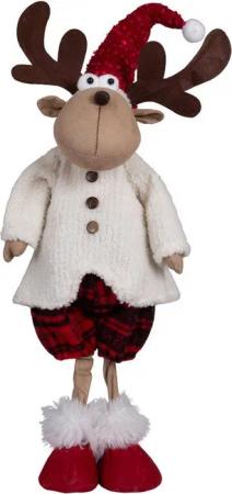Christmas Paradise Weihnachtsfigur Elch 57cm (72cm) XL Rentier (Deko Figur, 1 St), Weihnachten, Rot Weiß