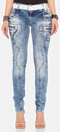 Cipo & Baxx Skinny-fit-Jeans Jeans mit niedrige Taille in Skinny Fit, WD322