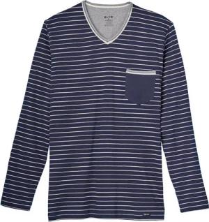 CiTO T-Shirt Herren Pyjama Oberteil lang pure cotton (Stück, 1-tlg) -