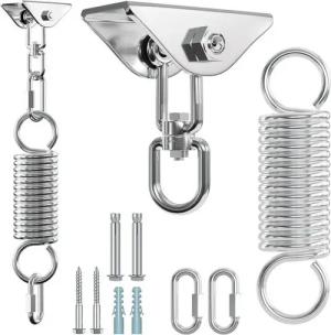 Clanmacy Deckenhalter Deckenhalter Deckenhaken Edelstahl 360°Drehen bis 400KG Schaukelhaken, (1-St)