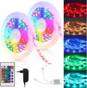 Clanmacy LED Stripe 1-10m LED Streifen set RGB LED Stripe 5050SMD IP20, 30-flammig