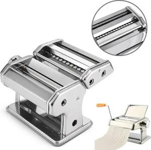 Clanmacy Nudelmaschine Edelstahl Pasta Maker, 7 Einstellbare Dicke, Pastamaschine