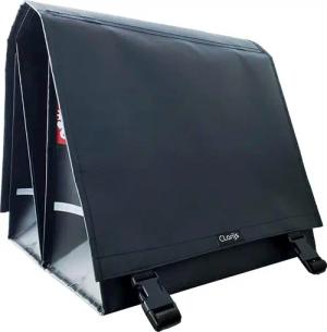 Clarijs Fahrradbeutel Doppel XL PVC 46L mit Pause Matt Schwarz