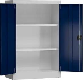 ClassiX Metallschrank X-530291 enzianblau, lichtgrau 2 Fachböden 80,0 x 38,0 x 120,0 cm, aufgebaut, 1 St.