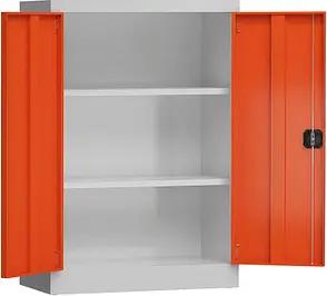ClassiX Metallschrank X-530324 feuerrot, lichtgrau 2 Fachböden 92,0 x 42,0 x 120,0 cm, aufgebaut, 1 St.