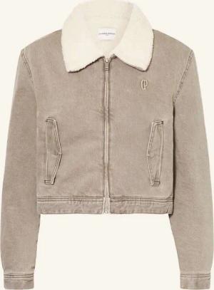CLAUDIE PIERLOT Jeansjacke mit Kunstfell