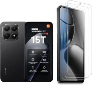 CLM-Tech Displayschutzglas 3X für Xiaomi 15T / Xiaomi 15T Pro, Panzerglas Folie - Blasenfreie Anbringung und kratzfest -, 3 Stück, Anti-Fingerabdruck