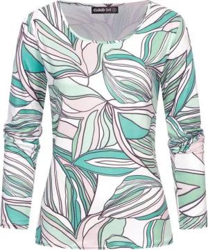 CLOUD 5IVE Longsleeve CLOUD 5IVE Langarm Top mit Blätter Print (1-tlg)