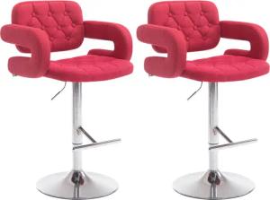 CLP 2er Set Barhocker Dublin Mit Stoff-Bezug I Höhenverstellbar