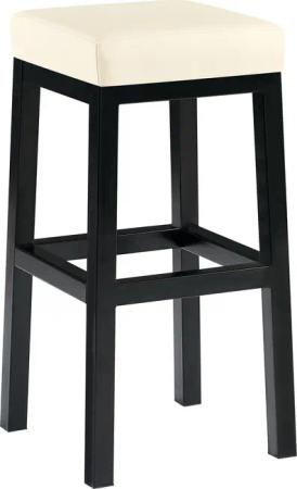 CLP Barhocker Taylor I Sitzhöhe 78 cm I Gepolsterter Barstuhl mit Kunstlederbezug I Tresenhocker mit schwarzem Metallgestell