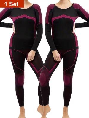 Cocain underwear Funktionsunterhemd Warme lange Ski Unterwäsche Damen Thermo langes Hemd lange Unterhose (Spar-Packung, 2-St) hochfunktionelle Membrantechnologie