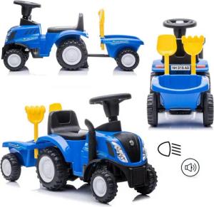 COIL Rutscherauto Kindertraktor, New Holland Traktor,Traktor mit Anhänger,ab 12 Monaten, Licht- und Soundfunktionen