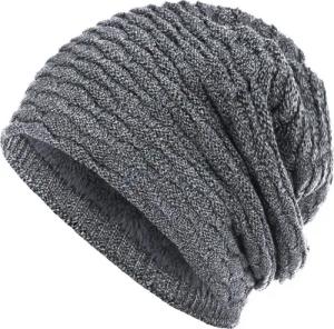 compagno Strickmütze (1-St) Wintermütze warm gefütterte Mütze mit Wabenmuster Beanie meliert