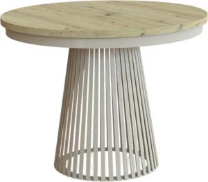 Compleo Esstisch Rund, Säulengestell mit Rillenstruktur DAST (TOPSELLER), Ausziehbar Ø: 100cm