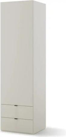 Compleo Kleiderschrank schmal kaschmir mit 2 Schubladen, Breite: 61 cm