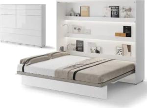 Compleo Schrankbett Horizontal Wandklappbett Lenart Bed Concept Schrankklappbett (mit LED)
