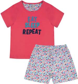 comtessa Schlafanzug Comte Kids (Set, 2 tlg., 2-teilig) Mädchen Pyjama Shorty Kurzarm Baumwolle