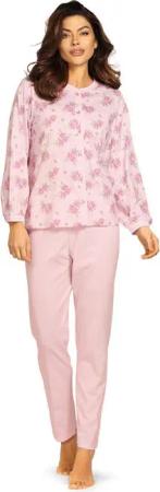 comtessa Schlafanzug Cosy Winter (Set, 2 tlg., 2-teilig) Damen Pyjama lang Langarm Baumwolle geknöpft große Größen