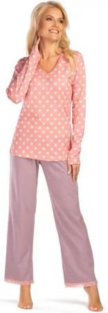 Consult-Tex Pyjama Damen Pyjama Schlafanzug DW990salm (Spar-Set, 1 Stück) aus reiner Baumwolle