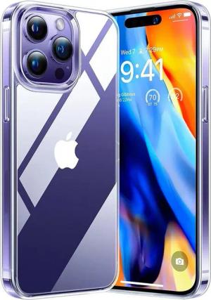 CoolGadget Handyhülle Silikon Handy Hülle Slim für Apple iPhone 15 Pro 6,1 Zoll, dünne TPU Schutzhülle Case in transparent / durchsichtig