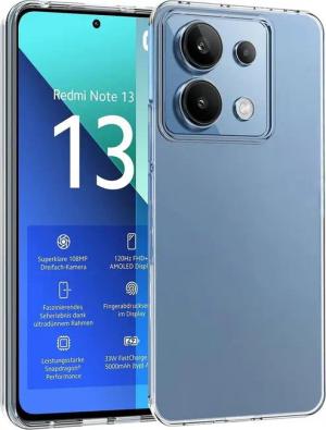 CoolGadget Handyhülle Silikon Handy Hülle Slim für Xiaomi Redmi Note 13 4G 6,67 Zoll, dünne TPU Schutzhülle Case in transparent / durchsichtig