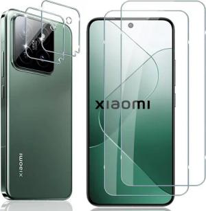 CoolGadget Schutzfolie Panzerfolie für Xiaomi 14 Pro, (Spar-Set 4in1, 2x Displayschutz, 2x Kameraschutz), Panzerglas Schutzfolie für Xiaomi 14 Pro