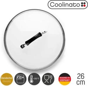 Coolinato Pfannendeckel Glasdeckel 26 cm, (1-tlg)