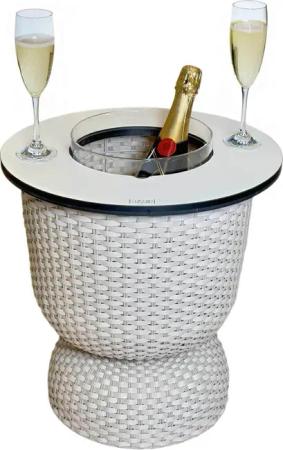 COOTAB COOLER TABLE 3-in-1 Loungetisch mit Acryl-Kühler Paris 43 cm