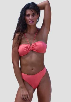 COPENHAGEN STUDIOS Bandeau-Bikini-Top Damen apricot Gr.40 Cup A/B